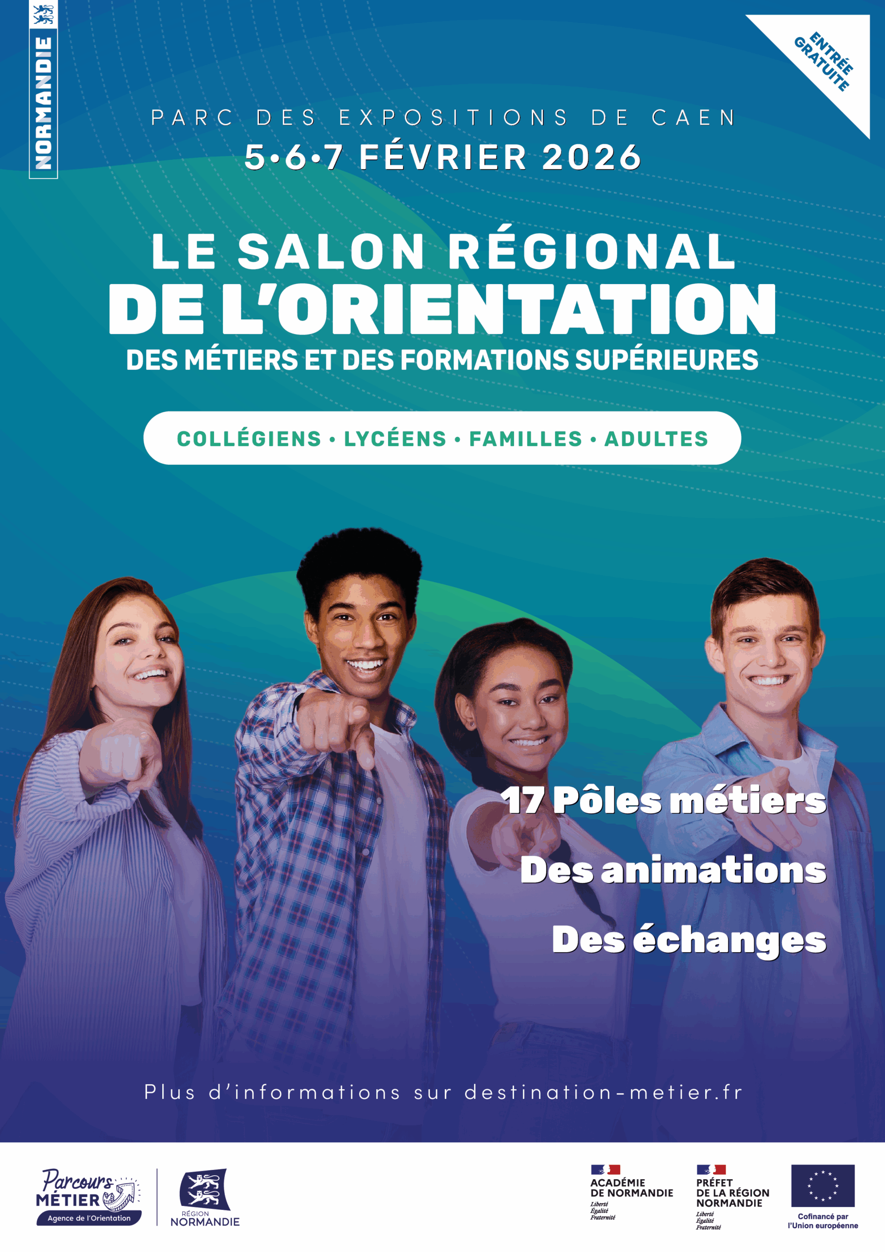 Caen, Du 5 au 7 février 2026, Salon des métiers et de l&rsquo;orientation
